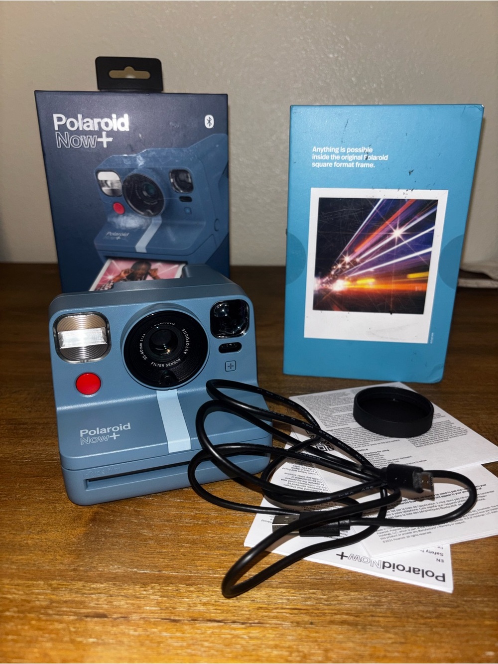 Polaroid Now+ Instant Camera in Blue with Accessories